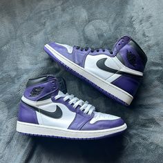 Used Size 10.5 With Box Sporty Purple High-top Sneakers With Contrast Sole, Purple Basketball Shoes With Boost Midsole For Streetwear, Purple Sneakers With Rubber Sole For Streetwear, Purple Low-top Sneakers With Contrast Sole, Purple Leather Low-top Jordan Shoes, Low-top Purple Sneakers With Contrast Sole, Purple Basketball Shoes With Contrast Sole, Purple Lace-up Basketball Shoes With Contrast Sole, Purple High-top Sneakers With Rubber Sole For Streetwear