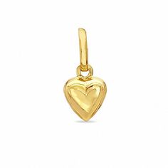 Small Puffy Heart Charm in 10K Gold | Banter Valentine's Day Heart Charm, Valentine's Day Heart-shaped Open Heart Charms, Yellow Gold Heart Charm Pendant, Valentine's Day Yellow Gold Charms, Yellow Gold Heart Charms For Anniversary, Yellow Gold Heart-shaped Charms For Anniversary, Heart-shaped Yellow Gold Charms For Anniversary, 14k Gold Heart Charm Pendant, Everyday Yellow Gold Heart Pendant Charms