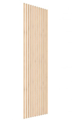 wooden sticks are lined up against a white background