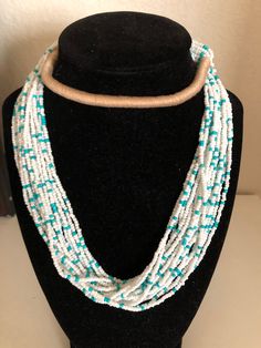 *Brand new *Handmade * Multi strands White Turquoise seed beads necklace *White buffalo turquoise/ White stone with turquoise maxtrix *Gemstone: White turquoise seed * Necklaces length 30 inches included extensions *Jewelry ship in gift box *Cabochon may vary color *Free shipping in USA *Ship out within 48 hours Thank You For Looking ,And Check Out More Items In My Etsy Shop For More Great Deals, Also We Add More Jewelry To Etsy Shop Https://www.etsy.come/shop/abq925 Turquoise Seed Bead Necklace, White Necklaces, Bridesmaid Necklaces, Seed Beads Jewelry, Seed Beads Necklace, Necklaces White, Necklaces Length, White Buffalo Turquoise, Turquoise Bead Necklaces