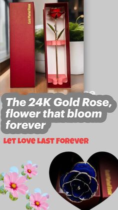 Get a Gold Rose, Make Love Last Forever!