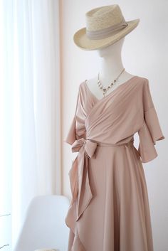 Taupe Beige Bridesmaid dress Taupe Dress Bridesmaid robe | Etsy Wedding Guest Dress Short Sleeve, Wedding Guest Dress Short, Bridemaids Dresses Long, Beige Dress Outfit, Beige Bridesmaid Dress, Wrap Dress Wedding, Official Dress, Taupe Bridesmaid Dresses, Official Dresses