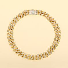 Crafted in 22.68 grams of 14K Yellow Gold, the bracelet features 268 stones of Natural Diamonds with a total weight of 2.05 carats, graded as E-F color and SI clarity. The details have been verified by an independent laboratory, and a certificate of authenticity will be included with the shipment. Luxury Yellow Gold Diamond Bracelets, Luxury Gold Iced Out Tennis Bracelet, Luxury Yellow Gold Diamond Cut Bracelet, Luxury Gold Diamond Bracelet With Vvs Clarity, Luxury Gold Diamond Cut Bracelets, Luxury Gold Link Bracelet With Diamond Accents, Luxury Yellow Gold Diamond Bracelet, Luxury Gold Chain Diamond Bracelet For Women, Luxury Rectangular Fine Jewelry