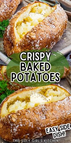 crispy baked potatoes are the perfect side dish for any meal