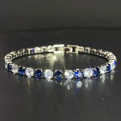 Brand New Women's Sapphire & Diamond Tennis Bracelet 18k White Gold Plated Sterling Silver 1ct Natural Blue Sapphire Gemstones Genuine 1ct Lab Created Princess Cut Diamonds 7" (Most Common Women's Size) 5mm Width Retail Price $350 Buy With Confidence From A Trusted Seller With A 99%+ Feedback Rating! A0149 (Id-738) Diamond Tennis Bracelet, Tennis Bracelet Diamond, Natural Blue Sapphire, Princess Cut Diamonds, Sapphire Gemstone, Bracelet Silver, Sapphire Diamond, Tennis Bracelet, Gold Plated Sterling Silver