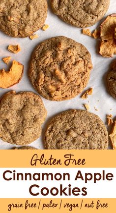 gluten free cinnamon apple cookies with text overlay