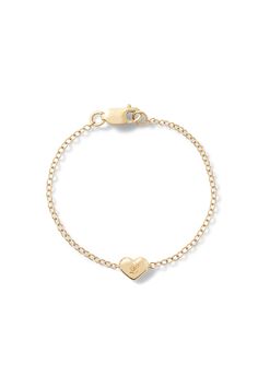 Show your unconditional love. Order this bracelet plain or with a single letter engraving for a special personalized touch. Gold Charm Bracelet Baby, Toddler Jewelry Gold, Gold Baby Bracelet, Gold Baby Jewelry, Newborn Jewelry, Baby Bracelet Gold, Baby Jewelry Gold, Toddler Jewelry, Plain Jewelry