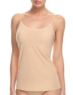 Lightweight Layering Whisper Weight Cami 	| Commando® Camisole With Built-in Bra And Minimal Stretch, Solid Tops With Built-in Bra And Soft Stretch, Versatile Seamless Cami Top, Seamless Stretch Spaghetti Strap Top, Versatile Camisole With Tank Straps, Elastane Camisole With Built-in Bra, Layering Camisole With Delicate Spaghetti Straps, Versatile Solid Color Camisole With Tank Straps, Layering Camisole With Spaghetti Straps