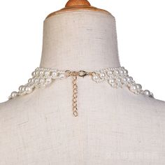 MAKE A STATEMENT WITH OUR UNISEX PEARL CROWN NECKLACEColor: White Quality Material - This pearl shoulder chain is hand made of ABS environmental protection material pearl and zinc alloy chain, imitation pearls are with high luster and smooth surface, exquisite craft, all the metals use are environmentally friendly materials, not prone to allergies, odorless. You won't feel uncomfortable even if you wear it for a Long time.Size - This pearl body chain is free size, the neck size of the pearl chai Pearl Chain Alloy Necklace For Wedding, Wedding Pearl Chain Necklace In Alloy, Party Pearl Necklace With Alloy Chain, Pearl Choker Necklace For Wedding, Alloy Pearl Necklace As A Gift, Wedding Pearl Choker Chain Necklace, Party Pearl Chain Necklace In Alloy, Pearl White Chain Pearl Necklace For Party, Party Alloy Pearl Chain Necklace