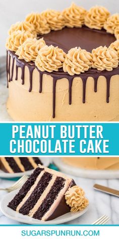 this peanut butter chocolate cake is the perfect dessert for any occasion