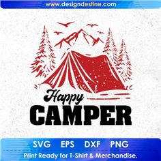 happy camper svg eps dxf png