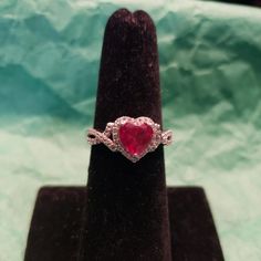 Sterling Silver Red Heart Lab Created Ruby Ring Size 7 Lab Created Ruby, Lab Created White Sapphire 1.46 Ctw Ring Size 7 New With Tags! Comes In Gift Box. Fast Shipping From A Non-Smoking Home. I Sell Only New Or Like New Items Unless Specifically Noted. I Am Always Happy To Bundle Or Combine Shipping. Check Out My Other Items. Check Out My Many Jewelry Items! Posh Ambassador Since 2018 Red Promise Ring For Valentine's Day, Red Heart Shaped Wedding Rings, Valentine's Day Ruby Promise Ring, Red Heart Ring With Birthstone For Anniversary, Red Ring Jewelry For Valentine's Day, Red Heart Cut Ring As A Gift, Red Heart Birthstone Ring For Anniversary, Red Heart Cut Ring, Ruby Heart Ring As Gift