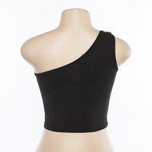 FREE SHIPPING One Shoulder Fashion Buckles Sexy Crop Top Short Tank 2019 summer festival top cropped female neon streetwear JKP1511 Neon Streetwear, Buckle Crop Top, Crop Top Camisole, Cold Shoulder Crop Top, Crop Top Outfit, Natural Teeth Whitening, Button Style, Festival Tops, Summer Crop Tops