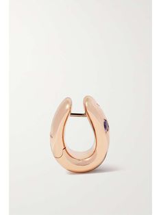 POMELLATO Iconica 18-karat rose gold multi-stone hoop earrings | NET-A-PORTER Multi Stone, Net A Porter, Women Collection, Jewellery And Watches, Porter, Hoop Earrings, Rose Gold, Stone, Gold