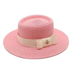 Style: Bump Charm Ribbon Straw Sun Hats Item Type: Sun hats, raffia beach hat, beach hats for women, beach hat, vacation hat, women's hats Department: Adult Gender: Women Size: Adult Size, 22.05-22.83in / 56~58cm, one size fits all Feature: Eco-friendly Natural Material Material: Paper Straw Trendy Pink Sun Hat For Beach Season, Chic Pink Summer Hat, Pink Summer Hats With Uv Protection, Summer Pink Hat With Uv Protection, Pink Sun Hat For Spring Beach, Summer Pink Hats With Uv Protection, Pink Curved Brim Hat For Vacation, Pink Vacation Hat With Curved Brim, Pink Summer Hat For Beach Season