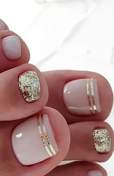 Beach Toe Nails, Pedicure Design, Nail Art Cute, Pink Toe Nails, Easy Toe Nail Designs, Simple Toe Nails, Gel Pedicure