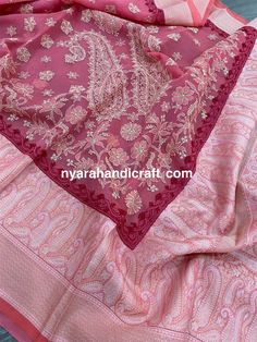 Soft and lightweight Chanderi Chikankari Saree with a unique Jamawar border in contrast colors. Beautiful Chikankari is a famous hand embroidery style from Lucknow, City of Nawabs, India! FALL ATTACHED AND PETTICOAT INCLUDED ! Includes a matching blouse piece too. Luxury Chanderi Blouse Piece With Chikankari Embroidery, Luxury Traditional Scarves With Chikankari Embroidery, Luxury Multicolor Saree With Chikankari Embroidery, Pink Chikankari Embroidery Art Silk Pre-draped Saree, Pink Silk Pre-draped Saree With Chikankari Embroidery, Semi-stitched Multicolor Chikankari Embroidery Saree, Pink Chikankari Embroidered Semi-stitched Dupatta, Pink Semi-stitched Chikankari Embroidered Fabric, Green Saree