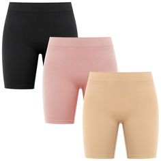 PRICES MAY VARY. 【SMOOTH SLIP SHORTS FOR WOMEN】The women slip shorts is made of 90% nylon,10%Spandex. 【SLIP SHORTS FOR UNDER DRESSES】 This comfortable smooth slip shorts is perfect for layering underneath dresses, jeans, tunics, a skirt (T-shirt skirt, pencil skirt, tennis skirts etc) to help prevent sweaty thigh, keeping cool and dry, providing all day comfort. This slip shorts can be bike shorts, workout shorts, Yoga shorts, shorts for under dresses and daily wear. 【SEAMLESS BOY SHORTS】Women s Yoga Biker Shorts, Shorts For Under Dresses, Skirt Tennis, Anti Chafing Shorts, T Shirt Skirt, Under Shorts, Exercise Pants, Shorts Workout, Fitted Pants