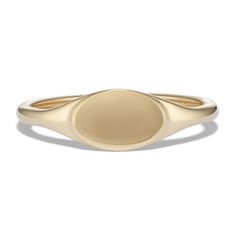 Personalize this sophisticated 14-karat yellow gold signet ring with an engraving to create a special gift for a loved one or the perfect daily accessory for yourself. For more information about custom engraving  live chat online  call a customer service representative at 1-866-467-4263  or visit one of our store locations. Elegant Signet Ring With Smooth Bezel For Anniversary, Elegant Anniversary Signet Ring With Smooth Bezel, Elegant 14k Gold Initial Ring With Engraving Option, Classic Engraved Ring With Smooth Bezel For Formal Occasions, Elegant 14k Gold Oval Signet Ring, Elegant Yellow Gold Ring With Engraving Option, Elegant Yellow Gold Engraved Ring, Elegant Yellow Gold Initial Ring With Engraving, Classic Rose Gold Signet Ring For Promise