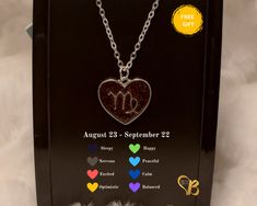 Crafted with creativity in mind, this alloy necklace features a heart-shaped Virgo pendant that undergoes a magical transformation as your mood takes center stage. Watch as the heart changes colors, reflecting the vibrant spectrum of your emotions. It's like a personal mood ring, but with a delightful zodiac twist! Perfect for Virgos who appreciate a touch of humor in their style, this necklace is not just an accessory; it's a conversation starter. Embrace the lighthearted spirit of astrology and wear your mood on your neckline, letting the world know that you're as dynamic as the colors you choose. With the Mood Changing Color Heart Virgo Pendant, your style becomes a canvas for your emotions - a playful and fashionable ode to the multifaceted nature of being a Virgo. So, why settle for o Virgo Pendant, Mood Necklace, Magical Transformation, Necklace Colorful, Color Heart, Mood Ring, Conversation Starters, Colorful Heart, Center Stage