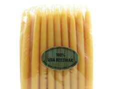 beeswax candles are wrapped in plastic