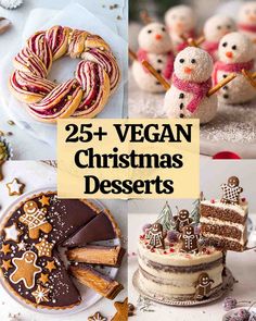 25 vegan christmas desserts with text overlay