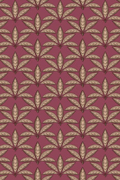 Into The Wild Leaf Motif Wallpaper Red and Gold Motif Wallpaper, Leaf Motif, Motif Design, Art Deco Inspired