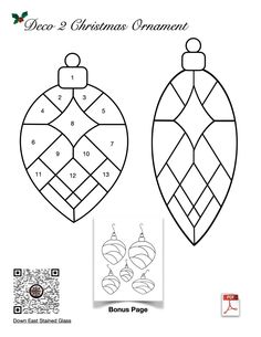 the christmas orname pattern is shown in this page, and it has two ornaments on each