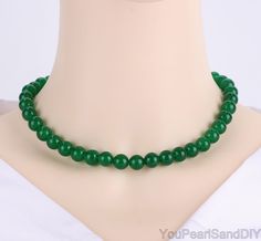 ♥Details: Real pearl and gemstone necklace. ♥Metal:  jade ♥Gemstone size:10mm ♥ Bead color: green ♥ Clasp: pls choose,silver clasp with silver beads,gold clasp with gold beads ♥ Pearl luster: good ♥ Body: please look at picture ♥All measurements approximate ♥We accept customized necklaces. If you cannot find the required necklace length in the product display, you can contact me. If we don't find the necklace you need in our store and you happen to have a photo, you can send it to me and I will help you confirm if you want to customize the same style. ♥Baroque pearls are natural freshwater pearls, and not every gem or pearl is the same as what is displayed in the picture. Especially the naturally growing Baroque pearls, each pearl has a unique color and shape, and each pearl is unique. Due Elegant Jade Crystal Necklaces With Round Beads, Elegant Jade Crystal Necklace With Round Beads, Elegant Round Jade Crystal Necklaces, Elegant Jade Crystal Necklace For Gift, Elegant Jade Crystal Necklace As Gift, Elegant Healing Jewelry For Mother's Day, Jade Bead Necklace For Gifts, Jade Necklaces With Round Beads For Gifts, Jade Necklace With Round Beads For Gifts