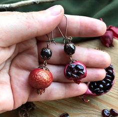 "Garnet Pomegranate pendant & earrings Botanical Fruit jewelry Garnet Luxury Feminine jewelry set Elegant Royal Red pendant Mother Wife gift Original pomegranate jewelry set of juice pendant and earrings. Inside pomegranate - natural garnet gemstones. all beads - garnet. Skin - polymer clay. Earrings is different.. one - full small fruit, second - open. This pendant looks very naturally.. like a real bright and juice pomegranate. I think this luxury jewelry can be the perfect gift for mother Handmade Bohemian Jewelry Gift For Mom, Nature-inspired Jewelry Ear Wire For Gift, Handmade Nature-inspired Jewelry For Mom, Handmade Nature-inspired Jewelry Gift For Mom, Nature-inspired Earrings With Natural Stones For Gift, Nature-inspired Earrings With Natural Stones, Nature-inspired Natural Stone Earrings For Gift, Red Nature-inspired Earrings For Gift, Artisan Jewelry With Ear Wire For Gifts