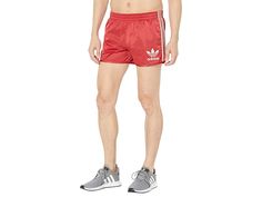 adidas Originals Mellow Running Club Shorts - Men's Clothing : Crew Red/Wonder White/Black : The primary materials that compose this product contain a minimum of 20 percent recycled content. Amp up your style quotient by wearing the adidas Originals Mellow Running Club Shorts. Regular fit. Elasticized waistband with adjustable drawstrings. Front side slip pockets. Signature logo on the front left bottom. 100% recycled polyester. Machine washable. Imported. Measurements: Waist Measurement: 30 in Three Stripes Relaxed Fit Activewear For Workout, Relaxed Fit Activewear For Workout, Summer Sportswear Bottoms With Three Stripes, Casual Adidas Bottoms With Logo, Casual Adidas Bottoms With Short Length, Casual Adidas Logo Shorts, Relaxed Fit Sports Bottoms With Three Stripes, Sporty Bottoms With Three Stripes Branding, Short Length, Three Stripes Sportswear Bottoms For Summer