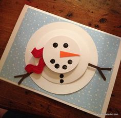 a paper plate with a snowman on it