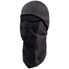 6823 Gray Wind-proof Hinged Balaclava Black Balaclava, Fleece Balaclava, Full Face Mask, Very Cold, Black Fleece, Face Shield, Cold Air, Extreme Weather, Neck Gaiter