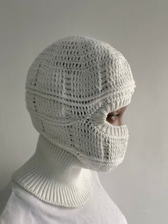 Knitted Balaclava, How To Make Clothes, Mode Inspo, Crochet Sweater, Crochet Clothes, Handmade Crochet, Unique Fashion, Knitted Hats, Crochet Hats