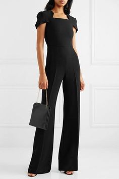 Wedding Attire Guest, Classy Dress Outfits, Roland Mouret, Catsuit, Net A Porter, Straight Leg Pants, Playsuit Jumpsuit, Work Outfit