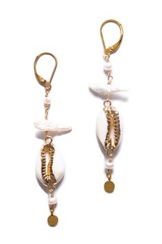 Biwa pearlCowry pearl shell14 karat gold fill leverbacksMeasurements:-3" lengthHandmade with love in Orange County Earring Inspo, Biwa Pearls, Pearl Shell, Shell Earrings, Handmade Design, Orange County, Gold Filled, With Love, Shells