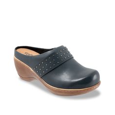 Softwalk-Marana Clog Diversify your casual wardrobe with the Marana clog from Softwalk. This leather pair sports a removable foam insole for added comfort. Nurse Gear, Womens Clogs And Mules, Nursing Fashion, Clogs And Mules, Clogs Style, Band Design, Shoe Carnival, Platform Wedge, Womens Clogs