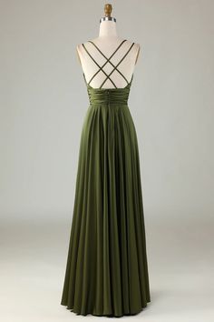 A-shaped sleeveless olive long bridesmaid dress – JiMiss Dresses Sleeveless Green Dresses With Sweep Train, Sleeveless Green Dress With Sweep Train, Green Sleeveless Dress With Sweep Train, Fitted Bodice Sleeveless Floor-length Wedding Dress, Sleeveless Fitted Bodice Floor-length Wedding Dress, Sleeveless Maxi Dress For Weddings And Prom, Sleeveless Maxi Dress For Wedding And Prom Season, Maxi Length Sleeveless Dress For Wedding And Prom Season, Floor-length Sleeveless Dress For Wedding With Fitted Bodice