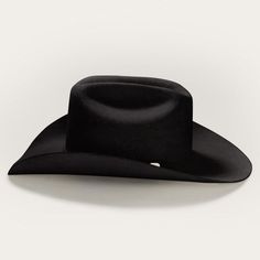 A premium wool cowboy hat featuring a classic cattleman's silhouette with a taller 4 5/8" crown and a curved 4" brim. Adorned with refined accents like a 3-piece silver buckle on the matching hatband, this high-quality hat offers both style and elegance. The leather interior sweatband ensures comfort and keeps you cool. Elevate your Western look with this exceptional cowboy hat. Head circumference size: Adjustable (22.83-23.62 in) (58-60 cm) Brim: 4" Crown: 4 5/8" Material: 4X Fur Felt Accents: Classic Top Hat For Western-themed Winter Events, Classic High Crown Top Hat For Country Events, Black Western Top Hat For Rodeo, Classic Fedora With Short Brim For Rodeo, Classic High Crown Fedora For Ranch, Classic High Crown Hat For Rodeo, Classic High Crown Fedora For Country Events, Classic Black Hat Bands For Ranch, Classic Fedora Felt Hat For Rodeo