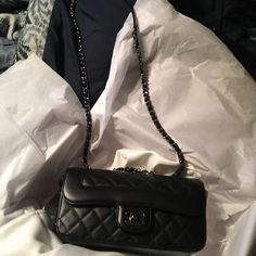 Authentic Brand New Chanel Corset Crossbody Bag Box And Authenticity Card Included Purchased From Saks Fifth Avenue High-end Black Bag With Removable Pouch, High-end Black Shoulder Box Bag, High-end Black Crossbody Box Bag, High-end Black Pouch Bag, High-end Black Rectangular Bags, High-end Black Shoulder Bag, High-end Black Shoulder Evening Bag, High-end Black Crossbody Shoulder Bag, High-end Black Formal Bags