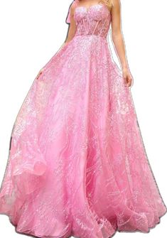 Nox Anabel T1336 - Sweetheart Neck Tie Strap Ballgown Floor Length Skirt, Sweetheart Neck, Sweetheart Neckline, Pink Color, Floor Length, Neck Tie, Ball Gowns, Bodice, Hot Pink