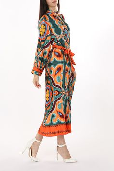 Multicolor Abstract Printed Pleated Maxi Dress | Shop Beulah Style Design Stand, Denim Sweater, Wedding Linens, Pleated Maxi Dress, Pleated Fabric, Pleated Maxi, Energy Consumption, Shop Maxi Dresses, Sweater Coats