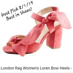 London Rag Soft Coral Loren Chunky Heels With Bow, New. Size 6 & 10 Have Box Without Top. Other Pairs Are Without Box. Pink Block Heel Shoes With Medium Width, Pink Block Heel Heels Medium Width, Pink Block Heel With Medium Width, Spring Pink Low Heel Block Heels, Spring Pink Low Block Heels, Pink 4-inch Block Heels, Pink Block Heels With 4-inch Round Toe, Pink Block Heels With 4-inch Heel And Round Toe, Pink Spring Heels With Stacked Heel