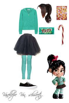 Vanellope Von Schweetz Outfit, Cosplay Ideas Cartoon, Disney Movie Costumes, Easy Cosplay Ideas Women, Disney Costumes For Women, Disney Bound Outfits Casual