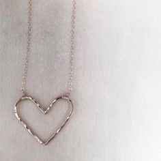 “Open your heart; hear the blessings all around you singing songs of love." An open... Single Diamond Necklace, Xo Necklace, Diamond Necklace Wedding, Diamond Circle Necklace, Hammered Jewelry, Open Heart Necklace, Diamond Heart Pendant Necklace, Open Your Heart, Diamond Necklace Set