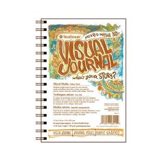 a spiral notebook with the words visual journal written on it