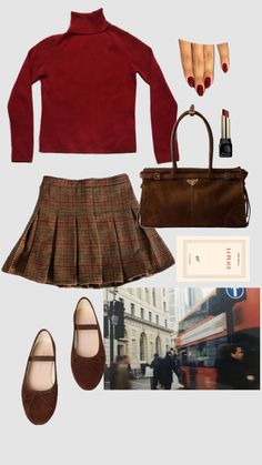 University Outfit, Autumn Fits, Red Taylor, Old And New, Fashion Inspo Outfits, Winter Outfits, Tights