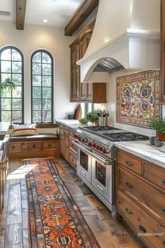 Hacienda Style Kitchen, Spanish Style Home Interior, Modern Mexican Home, Spanish Kitchen, Spanish Home Decor, Hacienda Style Homes, Luxury Door