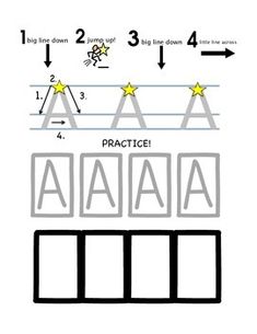 the diagram shows how to draw letters and numbers in order to make them look like they are