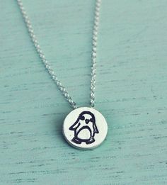 Penguin necklace -- tiny silver penguin jewelry -- trending now jewelry -- best sellers -- cute anim Adjustable Jewelry With Cute Design Gift, Cute Nickel-free Round Necklaces, Playful Silver Charm Necklaces, Adjustable Fun Charm Necklaces As Gift, Adjustable Fun Charm Necklaces For Gifts, Adjustable Fun Style Charm Necklace Gift, Handmade Cute Sterling Silver Charm Necklaces, Cute Charm Necklaces As Gift, Cute Pendant Charm Necklace For Gift